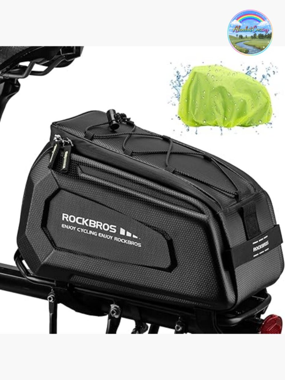 9L Hard Shell Bike Rear Rack Bag Large Pannier Waterproof Bicycle Trunk Bag